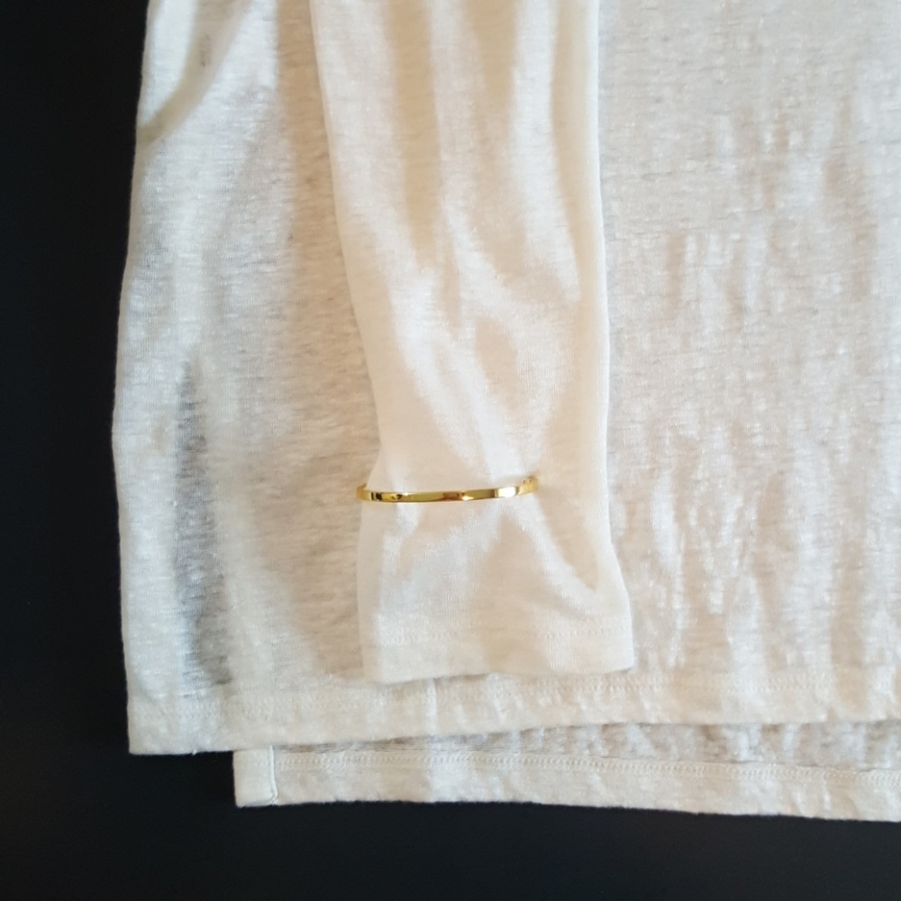 LAST CHANCE! CLOSET CLOSING! Derek Lam 10C bracelet cuff long sleeve linen tee - Picture 5 of 7